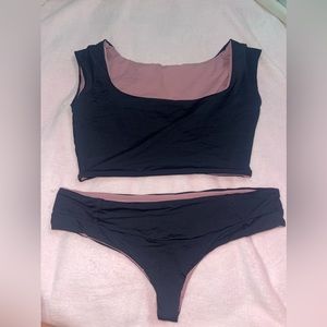 L*Space Swim Prism Top and Bottom Color Black Size Small NWT